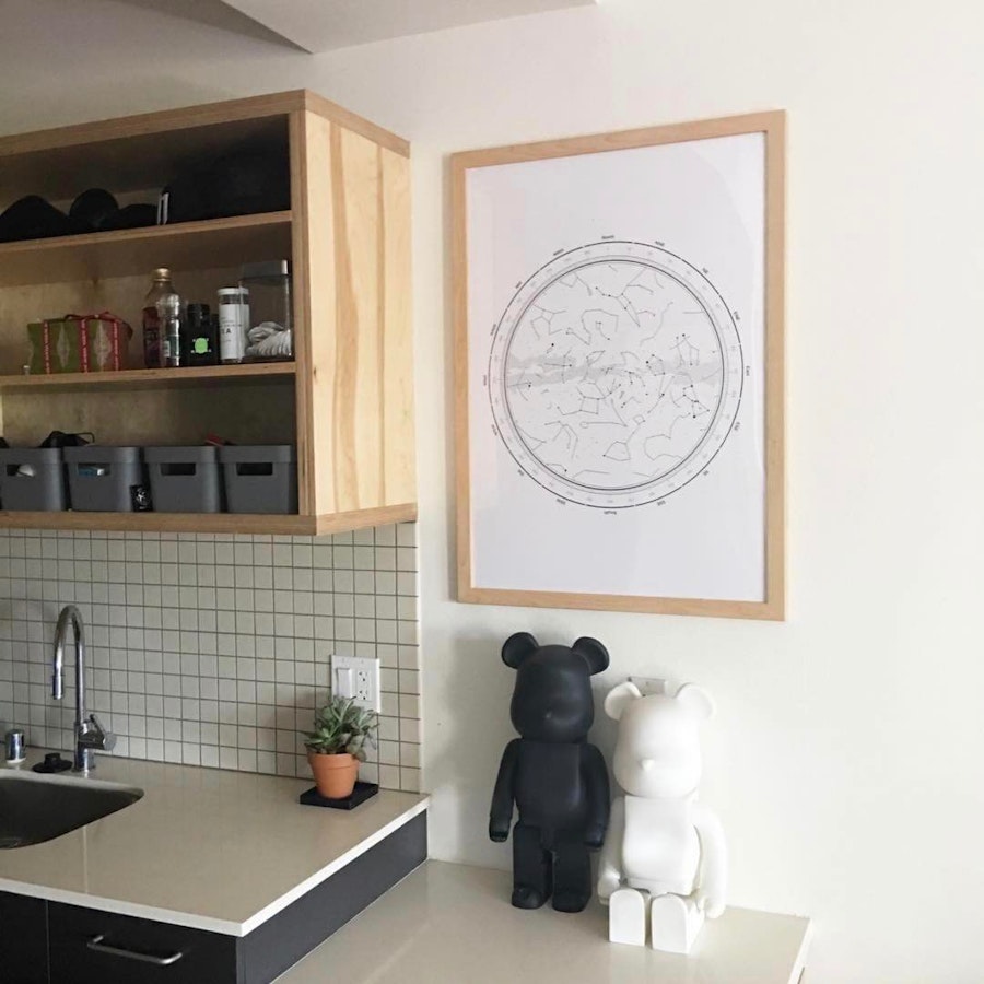 Celebrate friendship with a star map poster