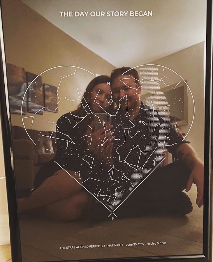 Valentine's Day star map